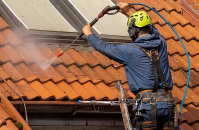 Démoussage et hydrofuge de toiture au Sap-André
